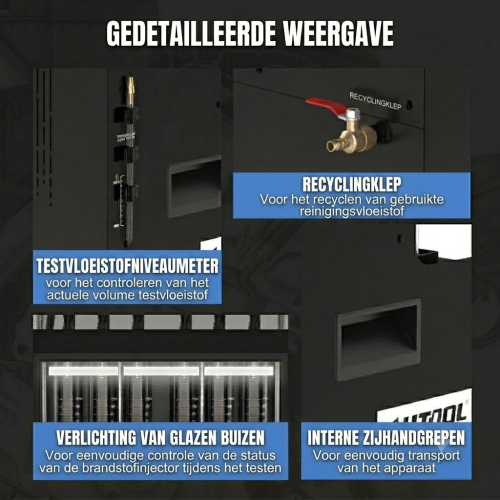 AUTOOL CT500 - Industriële GDI/EFI/FSI injectorreiniger en tester