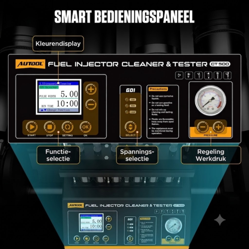 AUTOOL CT500 - Industriële GDI/EFI/FSI injectorreiniger en tester