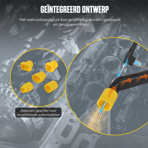 AUTOOL HTS518 Straalmachine voor kleppenreiniging met walnootschaalgranulaat