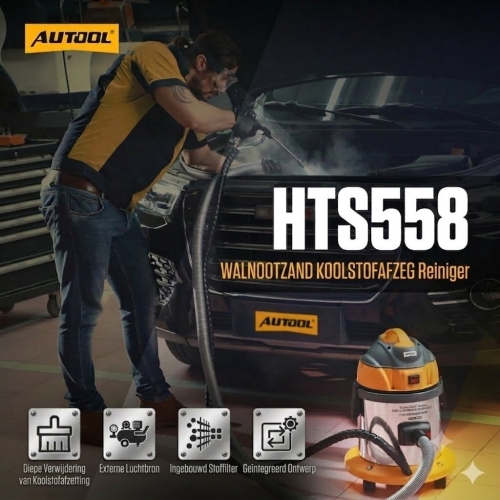 AUTOOL HTS558 Ventielreinigingszandstraalmachine met walnootpoeder