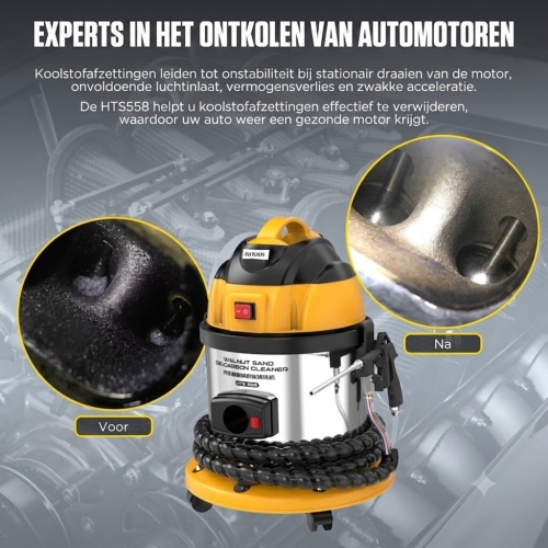 AUTOOL HTS558 Ventielreinigingszandstraalmachine met walnootpoeder