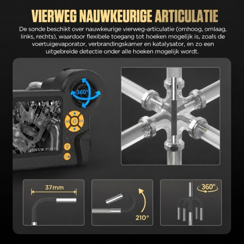 Inspectiecamera Diagnostische endoscoop Autool SVB408 | HD-scherm | 4-richtingen 360°