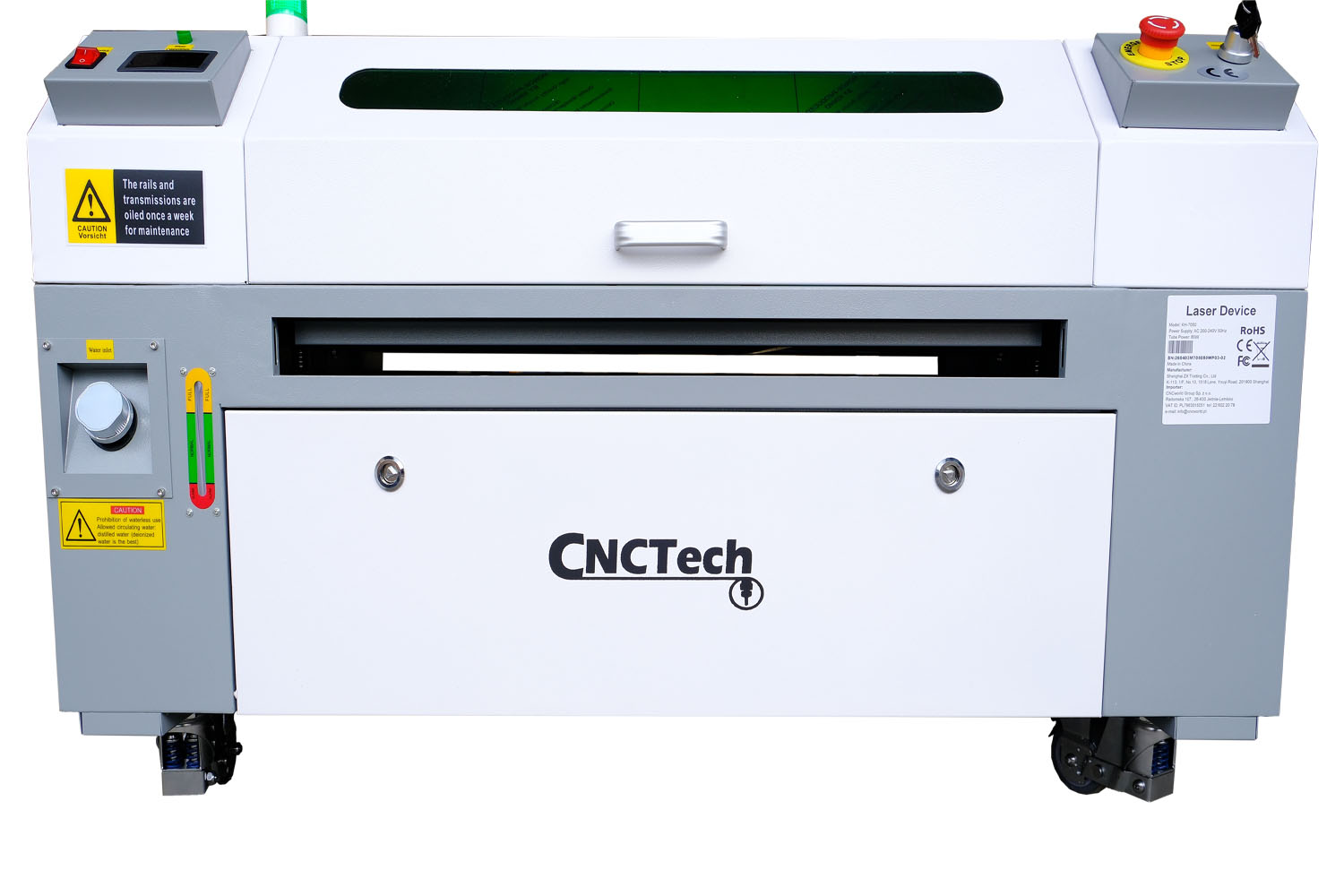 Doorvoerwerktafel van een laserplotter