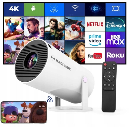 MAGCUBIC HY300 PRO HD TV-PROJECTOR 130'' ANDROID WIFI DRAAGBAAR DRAAIBAAR