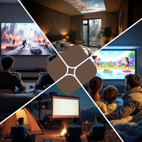 MAGCUBIC HY350MAX Full HD/4K-projector, WiFi 6 HDR10 Android LED-tv met WiFi-luidspreker