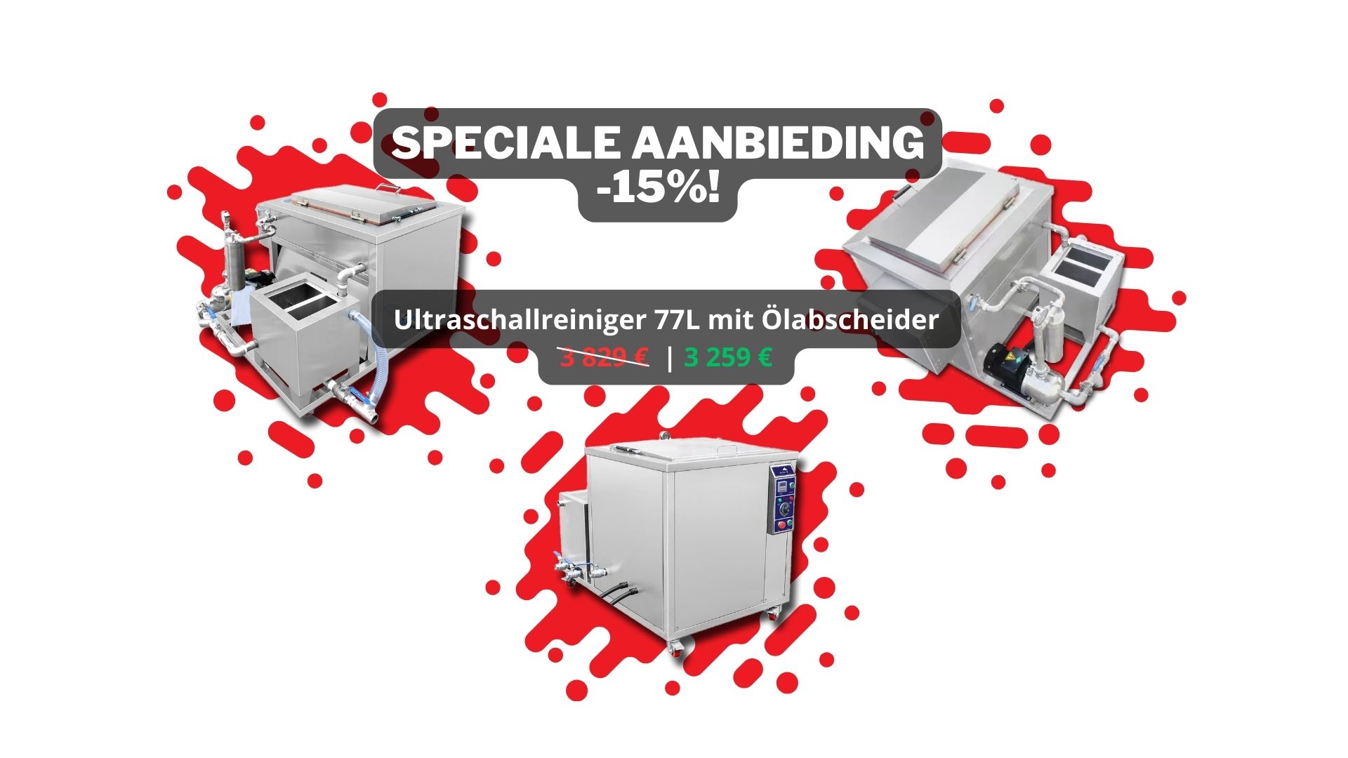 77L ultrasoonreiniger met olieafscheider