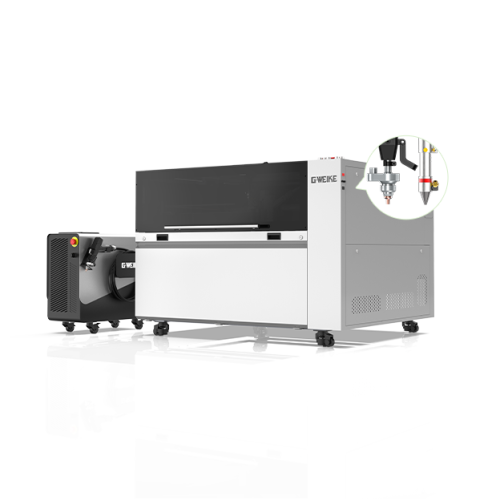 GWEIKE M3 PRO — FIBER-laserbron en tafel met CO₂-laser