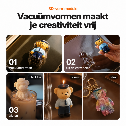 xTool 3D Form — mallen maken door vacuümvormen xTool 3D Form — mallen maken door vacuümvormen