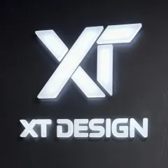 Voorbeeld van een ontwerp op een afgewerkt product