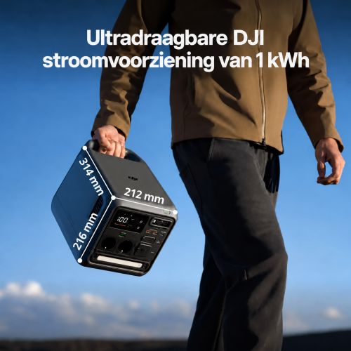 Afmetingen van de draagbare stroomvoorziening DJI Power 1000 Mini Afmetingen van de draagbare stroomvoorziening DJI Power 1000 Mini