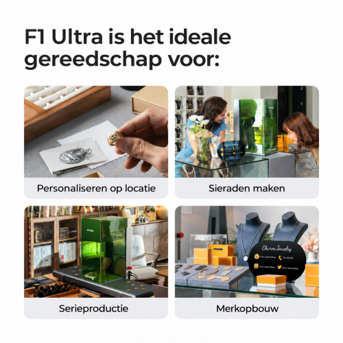 xTool F1 Ultra — dubbele lasergraveermachine 20 W: fiberlaser en diodelaser xTool F1 Ultra — dubbele lasergraveermachine 20 W: fiberlaser en diodelaser