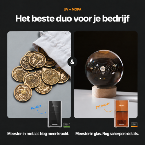 xTool F2 Ultra MOPA + UV — ultiem zakelijk duo xTool F2 Ultra MOPA + UV — ultiem zakelijk duo