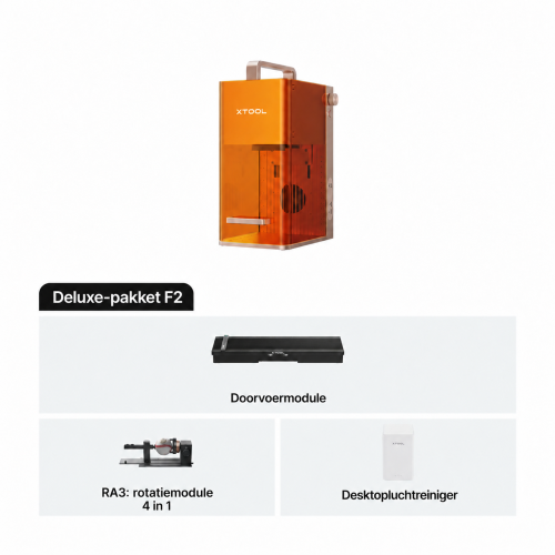 xTool F2 — draagbare dubbele lasergraveermachine: IR 5 W + diodelaser 15 W xTool F2 — draagbare dubbele lasergraveermachine: IR 5 W + diodelaser 15 W