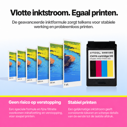 CMYK-cartridge met grote inhoud voor xTool M2 — kleurenafdrukken CMYK-cartridge met grote inhoud voor xTool M2 — kleurenafdrukken