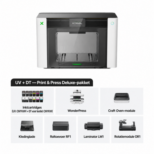 xTool O1 Omni Printer — 4-in-1-printer voor UV, UV DTF, DTG en DTF xTool O1 Omni Printer — 4-in-1-printer voor UV, UV DTF, DTG en DTF