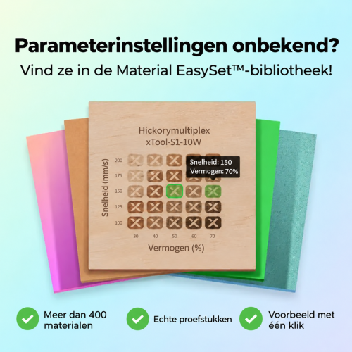 EasySet™-bibliotheek met materiaalparameters