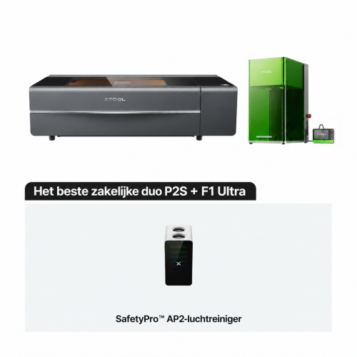 xTool P2S met F1 Ultra — zakelijk pakket