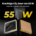 CO2-laser 55 W — acryl van 20 mm en hout van 18 mm snijden