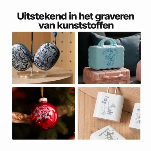 Voorbeelden van het graveren van kunststof met een IR-module van 5 W Voorbeelden van het graveren van kunststof met een IR-module van 5 W