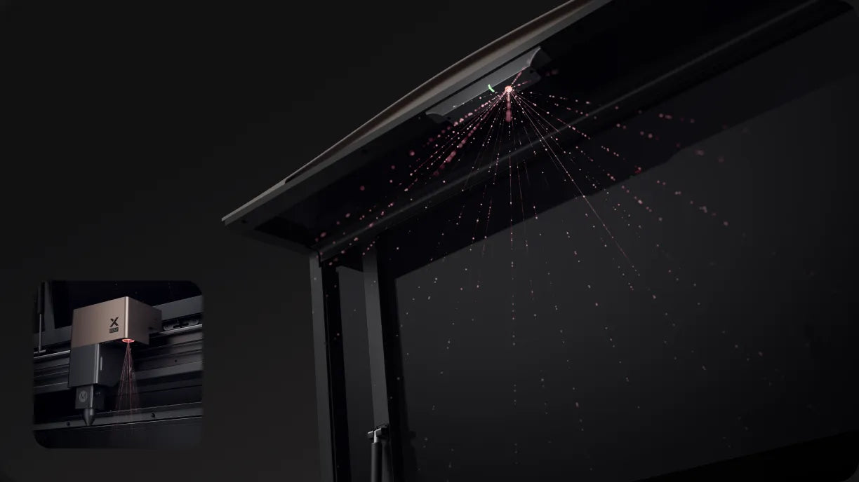 Automatische materiaalpositionering in de xTool P3