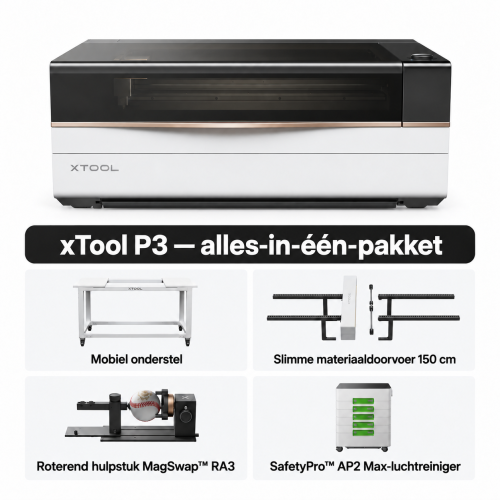 xTool P3 — vergelijking van pakketvarianten