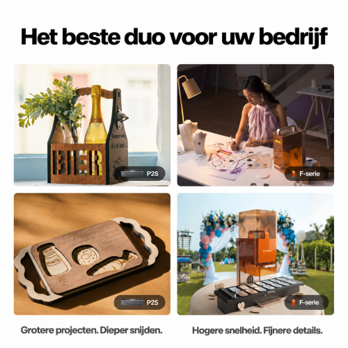 xTool P- en F-serie — efficiënt zakelijk duo xTool P- en F-serie — efficiënt zakelijk duo