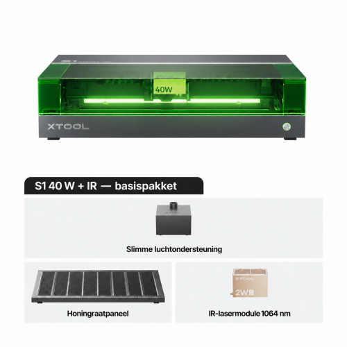 xTool S1 + IR-module 1064 nm — gesloten diodelasersnijder en -graveermachine xTool S1 + IR-module 1064 nm — gesloten diodelasersnijder en -graveermachine