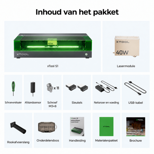 xTool S1 — gesloten diodelasersnijder en -graveermachine xTool S1 — gesloten diodelasersnijder en -graveermachine