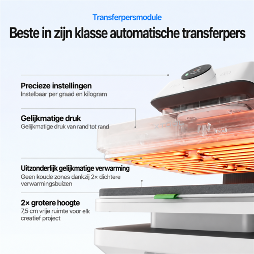 xTool WonderPress 3D — modulaire automatische transferpers xTool WonderPress 3D — modulaire automatische transferpers